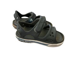 🍀CROCS Gray Sandals with Sporty Design and Adjustable Straps